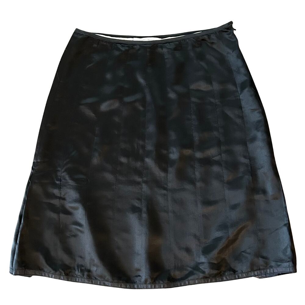 Marc Jacobs Vintage Black Silk Paneled A-Line Midi Skirt Y2K Size 8